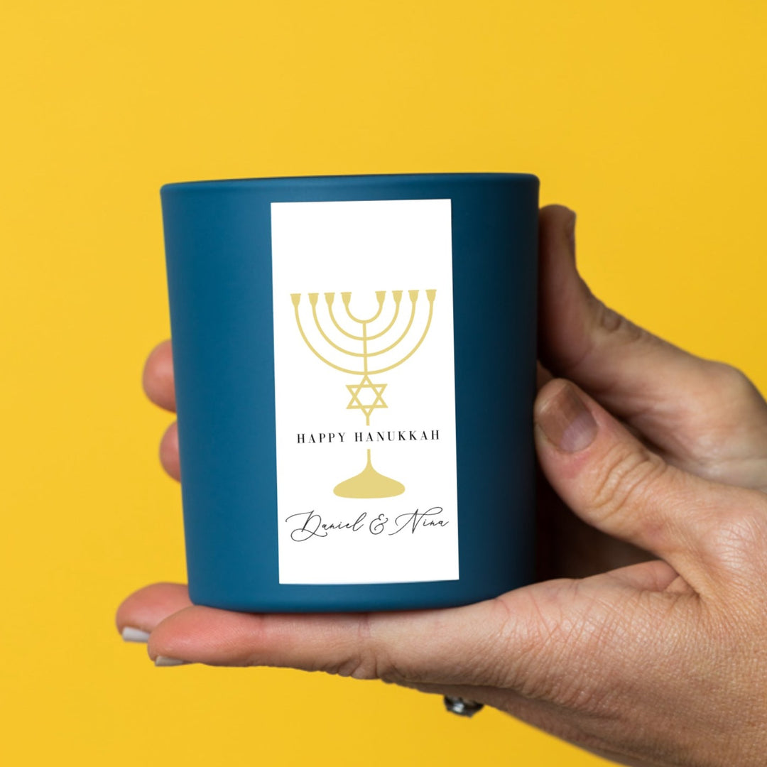Happy Hanukkah Custom Candle