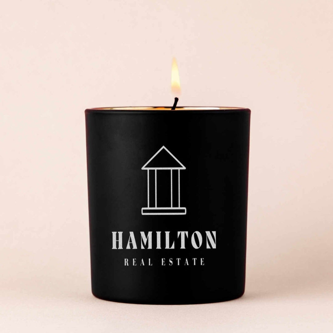 Black Custom Logo Candle
