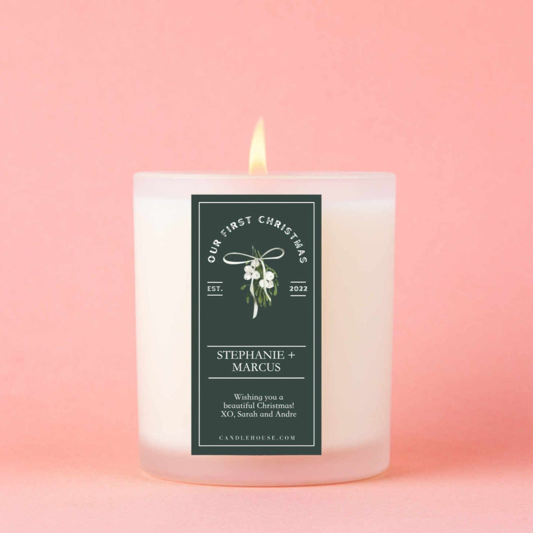 Our First Christmas Custom Candle