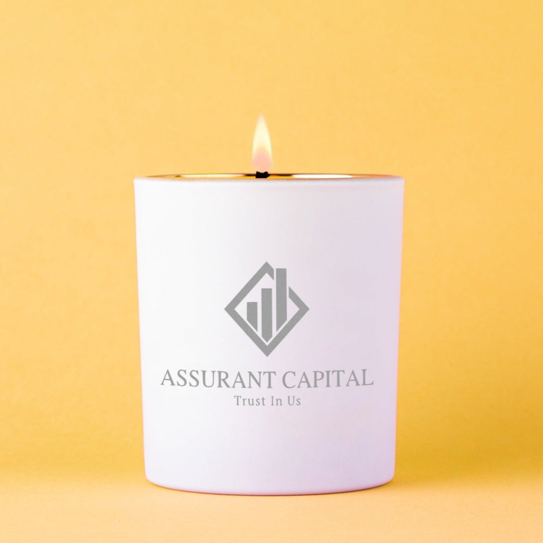 White Custom Logo Candle