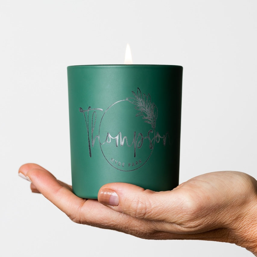 Green Custom Logo Candle