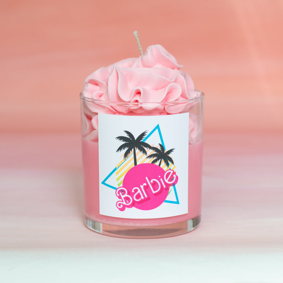 Barbie Custom Name Candle