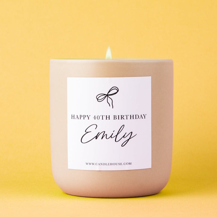 Happy Birthday Custom Candle