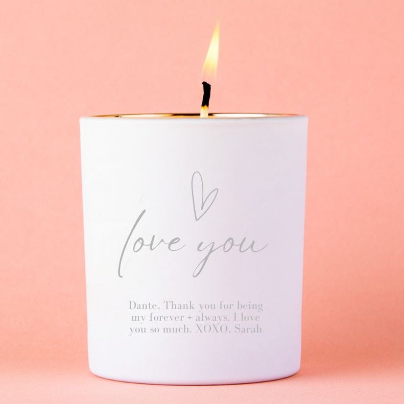 Love You Custom Candle